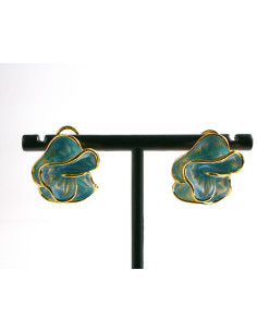 Kolczyki TURKUSOWE Asymetryczne  LOLITA AKCESORIA srebrny...