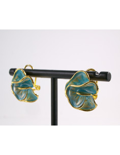 Kolczyki TURKUSOWE Asymetryczne  LOLITA AKCESORIA srebrny... 2