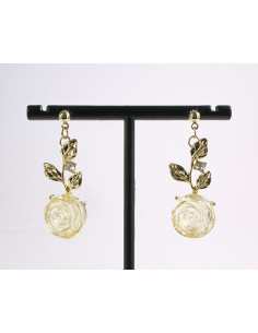 Kolczyki ZŁOTE RÓŻE RÓŻYCZKI ZŁOTA RÓŻA LOLITA AKCESORIA...
