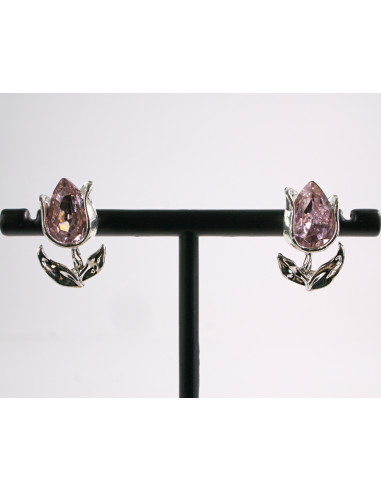 Kolczyki TULIPANY RÓŻOWE  KWIATKI  AKCESORIA...