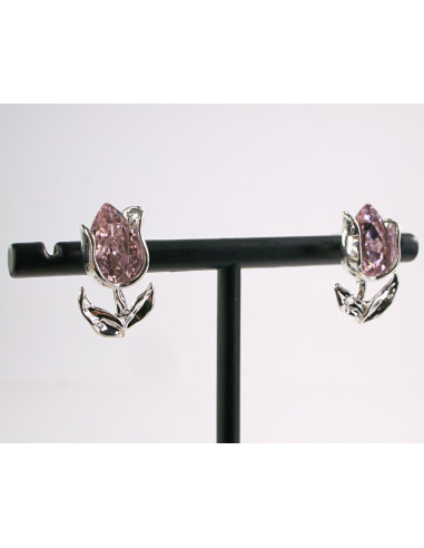 Kolczyki TULIPANY RÓŻOWE  KWIATKI  AKCESORIA...