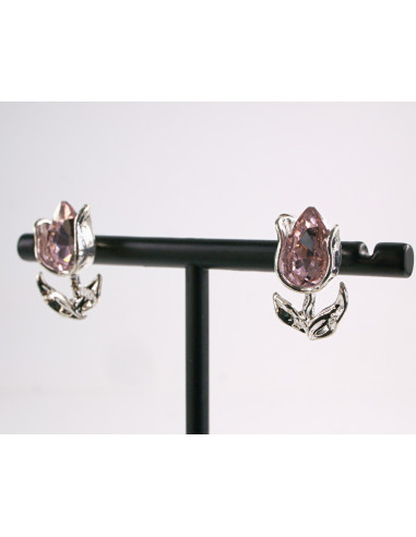 Kolczyki TULIPANY RÓŻOWE  KWIATKI  AKCESORIA...