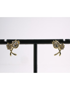 Kolczyki ZŁOTE TULIPANY LOLITA AKCESORIA srebrny sztyft 925