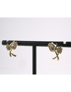 Kolczyki ZŁOTE TULIPANY LOLITA AKCESORIA srebrny sztyft 925 2