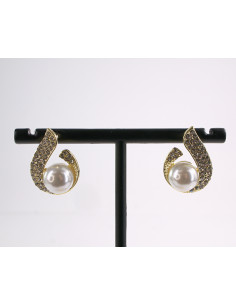 Kolczyki ZAWIJA Z PERŁĄ PEREŁKI  LOLITA AKCESORIA srebrny...