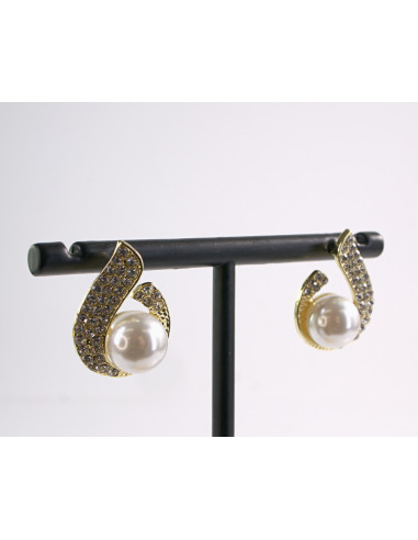 Kolczyki ZAWIJA Z PERŁĄ PEREŁKI  LOLITA...