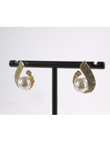 Kolczyki ZAWIJA Z PERŁĄ PEREŁKI  LOLITA...