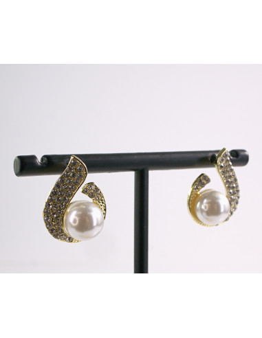 Kolczyki ZAWIJA Z PERŁĄ PEREŁKI  LOLITA...