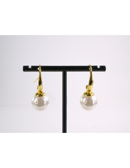 Kolczyki ZJAWSKOWE PERŁY PERŁA KULA LOLITA AKCESORIA srebrny sztyft 925