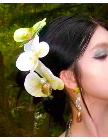 Spinka do włosów ORCHIDEA JASNY TURKUS AKCESORIA LOLITA