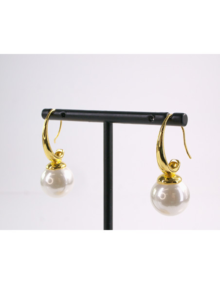 Kolczyki ZJAWSKOWE PERŁY PERŁA KULA LOLITA AKCESORIA srebrny sztyft 925