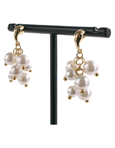 Kolczyki WINOGRONOWE  PERŁY PERŁA PEREŁKILOLITA...