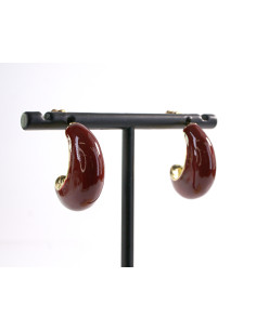 Kolczyki BORDOWE KSIĘŻYCE  LOLITA AKCESORIA srebrny...