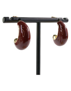 Kolczyki BORDOWE KSIĘŻYCE  LOLITA AKCESORIA srebrny... 2