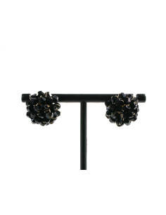 Kolczyki PLECIONE  KORALIKI CZARNY LOLITA AKCESORIA...