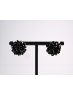 Kolczyki PLECIONE  KORALIKI CZARNY LOLITA AKCESORIA... 2