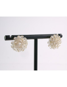 Kolczyki BEZBARWNE PLECIONE  KORALIKI LOLITA AKCESORIA... 2