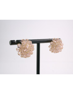 Kolczyki RÓŻOWE PLECIONE  KORALIKI LOLITA AKCESORIA... 2