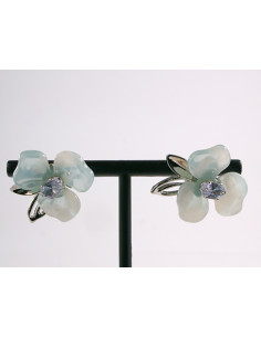 Kolczyki NIEBIESKIE KWIATKI LOLITA AKCESORIA srebrny...