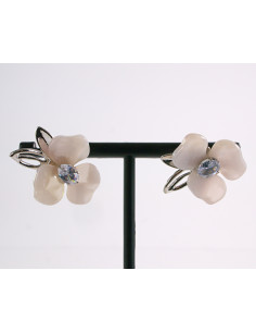 Kolczyki BLADY RÓŻOWY  KWIATKI LOLITA AKCESORIA srebrny...