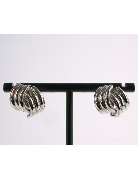 Kolczyki SREBRNY WĘZEŁEK SUPERŁ LOLITA AKCESORIA srebrny sztyft 925