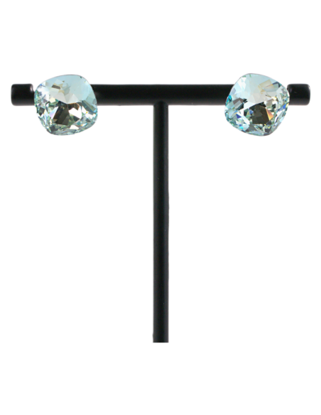 Kolczyki TURKUSOWE KRYSZTAŁKI LOLITA AKCESORIA srebrny sztyft 925