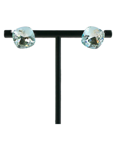 Kolczyki TURKUSOWE KRYSZTAŁKI LOLITA AKCESORIA srebrny sztyft 925