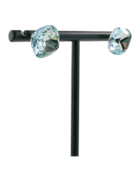 Kolczyki TURKUSOWE KRYSZTAŁKI LOLITA AKCESORIA srebrny sztyft 925