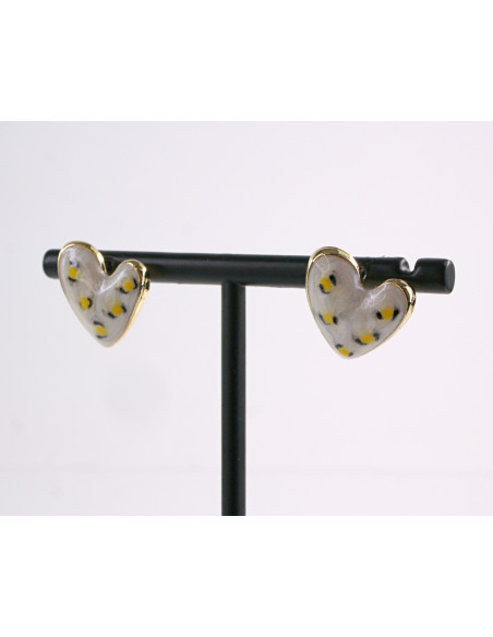 Kolczyki SERDUSZKA SERCA W CENTKI  LOLITA AKCESORIA srebrny sztyft 925