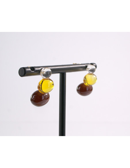 Kolczyki KOLOROWE BĄBELKI  LOLITA AKCESORIA srebrny sztyft 925