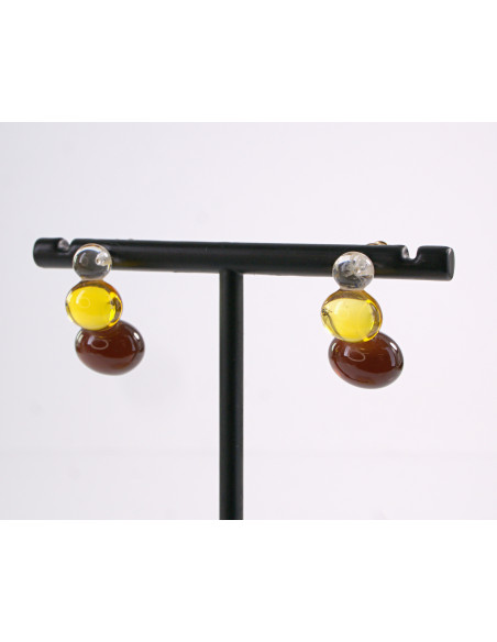 Kolczyki KOLOROWE BĄBELKI  LOLITA AKCESORIA srebrny sztyft 925