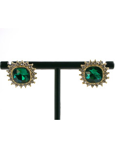 Kolczyki WIECZOROWE ZIELONY  LOLITA AKCESORIA srebrny...