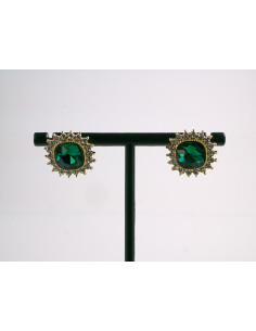 Kolczyki WIECZOROWE ZIELONY  LOLITA AKCESORIA srebrny... 2