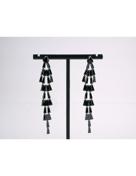 Kolczyki z CYRKONIAMI  WIECZOROWE LOLITA AKCESORIA srebrny sztyft 925