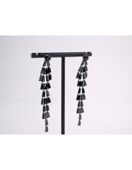 Kolczyki z CYRKONIAMI  WIECZOROWE LOLITA AKCESORIA srebrny sztyft 925