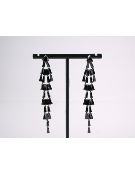 Kolczyki z CYRKONIAMI  WIECZOROWE LOLITA AKCESORIA srebrny sztyft 925