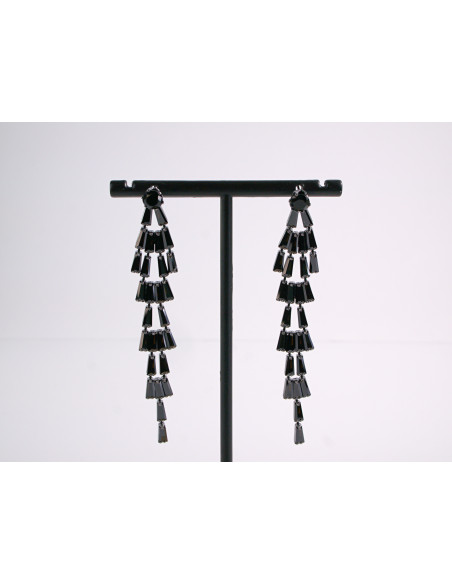 Kolczyki z CYRKONIAMI  WIECZOROWE LOLITA AKCESORIA srebrny sztyft 925