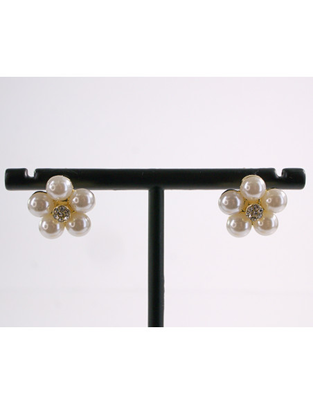 Kolczyki PERŁOWE KWIATKI   LOLITA AKCESORIA srebrny sztyft 925