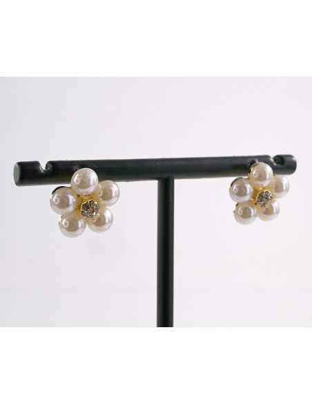 Kolczyki PERŁOWE KWIATKI   LOLITA AKCESORIA srebrny sztyft 925