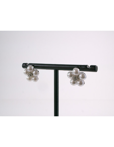 Kolczyki PERŁOWE KWIATKI   LOLITA AKCESORIA srebrny sztyft 925