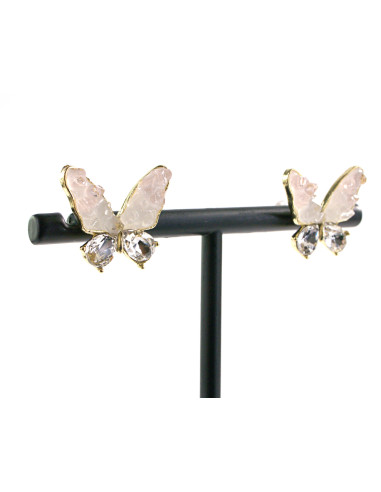 Kolczyki RÓŻOWE  MOTYLE MOTYLKI  LOLITA...