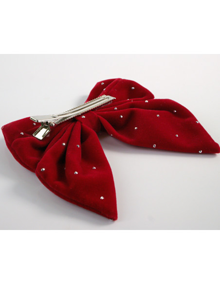 KOKARDKA CZERWONA KOKARDA Z DŻETAMI BOŻE NARODZENIE  Lolita Akcesoria