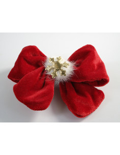 KOKARDKA KOKARDA CZERWONA AKSAMITNA  BOŻE NARODZENIE...