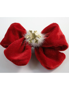 KOKARDKA KOKARDA CZERWONA AKSAMITNA  BOŻE NARODZENIE... 2