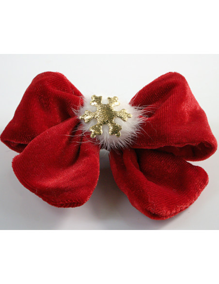 KOKARDKA KOKARDA CZERWONA AKSAMITNA  BOŻE NARODZENIE  Lolita Akcesoria