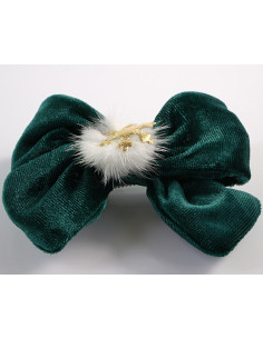 KOKARDKA KOKARDA ZIELONY AKSAMITNA  BOŻE NARODZENIE... 2