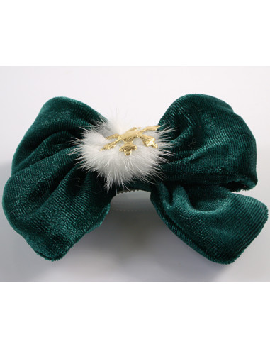 KOKARDKA KOKARDA ZIELONY AKSAMITNA  BOŻE...