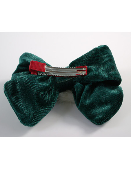 KOKARDKA KOKARDA ZIELONY AKSAMITNA  BOŻE NARODZENIE  Lolita Akcesoria