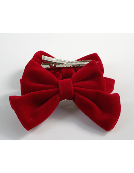 KOKARDKI KOKARDA CZERWONA AKSAMITNA BOŻE NARODZENIE Lolita Akcesoria 2 SZT