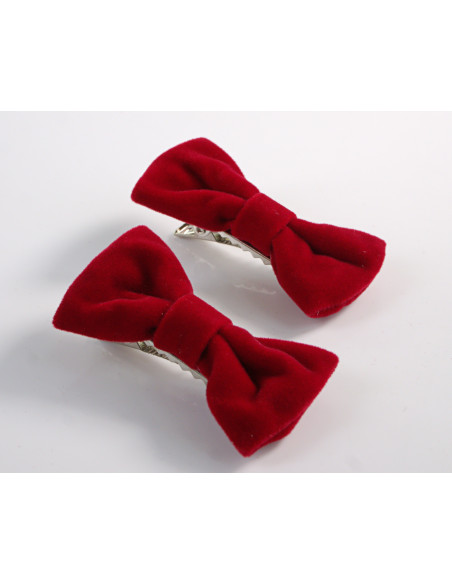 KOKARDKI KOKARDA CZERWONA AKSAMITNA BOŻE NARODZENIE Lolita Akcesoria 2 SZT